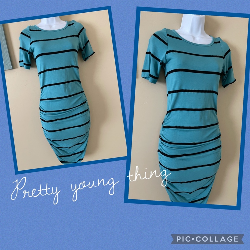 Juniors Medium shirred waist dress